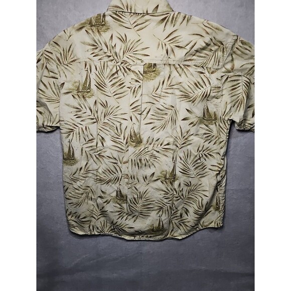 Woolrich Shirt Mens Large Floral Hawaiian Beach Fishing Button Up Outdoors SS - Picture 7 of 11